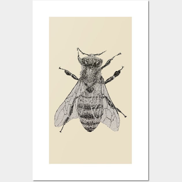 Dotwork Bee Art Print Wall Art by DrawWithSacha